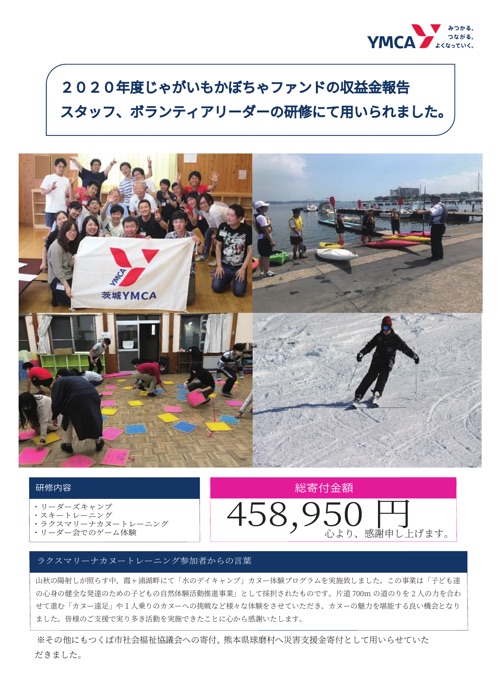 2020年度ポテトファンド収益金報告
